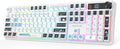 Redragon K526 PRO RGB Wireless Membrane Gaming Keyboard, 104 Keys Mechanical-Feel Keyboard w/LED Info Display, Media/Backlit Knob Control, Smooth Linear Switch & Software Supported