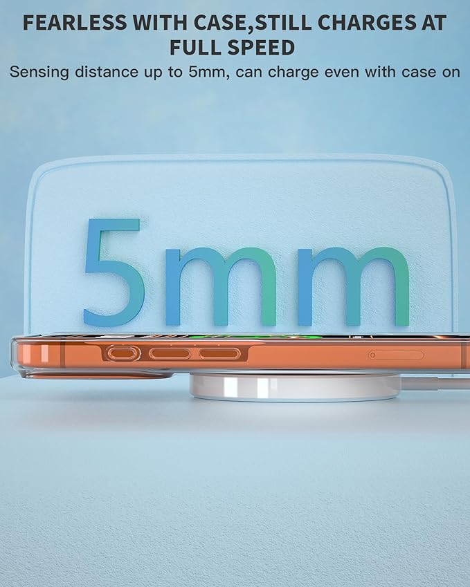 Wireless Magnetic Charger,2Pack Fast Apple Mag-Safe Charger iPhone Magnet Charging Pad Flat Mag Safe Charging for iPhone 17Pro Max/16 Pro Max/16Pro/16/15Pro Max/15 Plus/14/13/12/AirPods 3/2/Pro/Pro 2