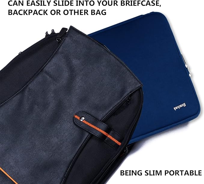 Laptop Case 14 inch, Shockproof Protective Computer Cover Flip Case Briefcase Carrying Bag Compatible with 14" HP, Lenovo, Asus, Acer, Notebook, Chromebook Computer, Blue