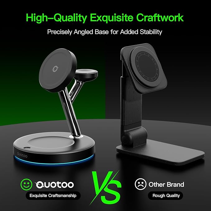 New 3 in 1 Charging Station for Apple Compatible with Magsafe Charger Stand for iPhone 17 16 15 14 13 12 Wireless Charging Station for AirPods Wireless Charger for iWatch Series
