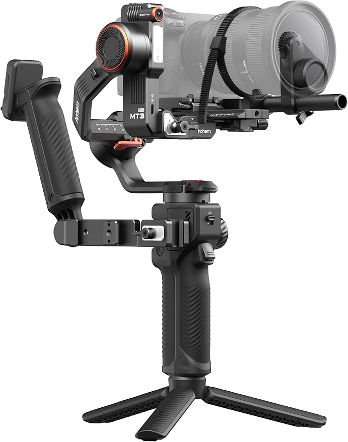 Hohem iSteady MT3 Pro Kit 3-Axis Gimbal Stabilizer for Camera, AI Tracker with Fill Light, for Mirrorless/Pocket/Action Camera/Smartphone, Detachable Touchscreen Control, for Canon/Nikon/Sony/Fujifilm