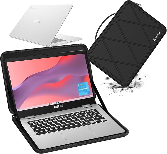 Smatree Hard EVA Protective Sleeve Case Compatible for 14 inch ASUS Chromebook C424/C423 Laptop Anti-Shock and Waterproof Bag (X8257)