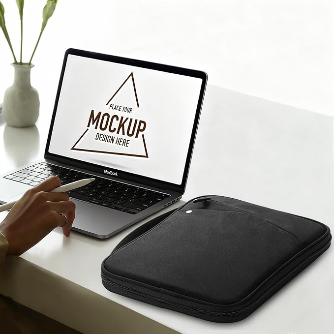 MoKo 13-14 Inch Laptop Sleeve Bag Carrying Case with Handle, Padded Protective Travel Bag for New 13-inch Mac Neo A18 Pro, 14” Mac Pro M5/M4/M3/M2/M1, 13“ Air M5/M4/M3/M2/M1, Black