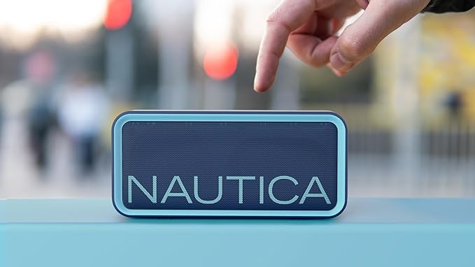 Nautica Urban SP100 True Wireless Outdoor Speaker, Portable IPX5 Waterproof Bluetooth Speaker with 2-Hour Quick Charge & 30-Day Standby, Perfect for Camping, Beach, Backyard & Travel