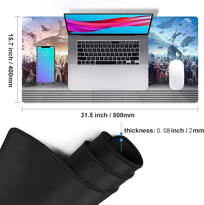 XXL Large Gaming Mouse Pad The Chosen One Custom Desk Pad,Mousepad with Anti-Slip Rubber Base,Stitched Frame Mouse Mat,Portable Desk Mat for Computer Keyboard Mice Laptop & PC,31.5X15.7 Inch