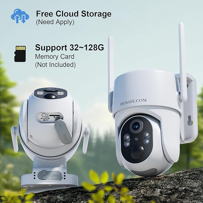 No WIFI Security Camera No Internet Needed, 4G LTE Cellular Security Camera Outdoor Wireless, Solar Camera for Home Security, PIR Motion Detction, 2K Color Night Vision, IP66 Waterproof, 2 Pack