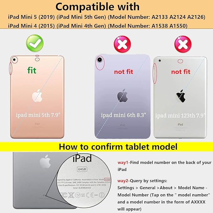 Case for iPad Mini 5 (2019) & iPad Mini 4 (2015) 7.9 inch Glitter Clear Soft TPU Back Shockproof Cover Bling Sparkly Flexible Silicone Lightweight Case for iPad mini 5th/4th Generation, White