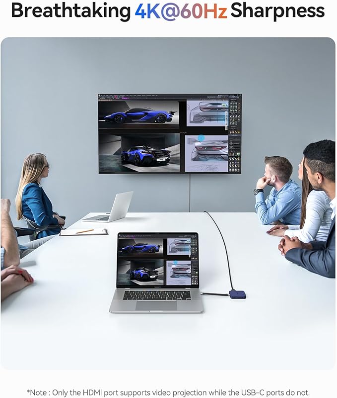 ORICO 10Gbps Magnetic M.2 Docking Station, 6-in-1 USB C HUB & M.2 2230 NVMe Enclosure with HDMI 4K@60Hz, USB-A&C 3.2, 100W PD, AUX, USBC Dock for iPhone 17/16/15 Pro/Pro Max