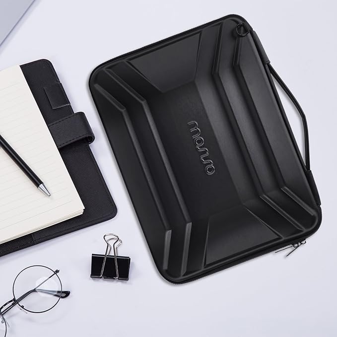 MOSISO 15-15.6 inch Hard Shell Laptop Sleeve Shoulder Bag, Waterproof Shockproof Protective Symmetrical Trapezoid EVA Computer Bag Carrying Case Compatible with MacBook Pro 16, HP, Dell Notebook,Black