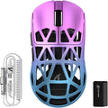 ATTACK SHARK R2PRO 45g Superlight Magnesium Alloy Mouse, PixArt PAW3950 Sensor, 42000DPI, 8000Hz Wireless Polling Rate, 2.4G/BT/Wired Gaming Mouse, Programmable Mice with Coiled Cable, PC/Mac, Purple