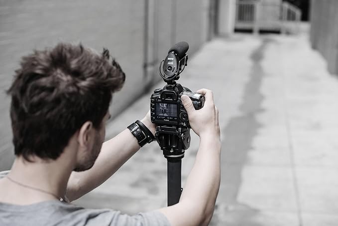 Shure VP83F LensHopper Camera-Mounted Condenser Shotgun Microphone with Integrated Digital Flash Recording - Windscreen, Superior RF Immunity, Backlit LCD, 5-Position Joystick, Rycote Lyre Shock Mount
