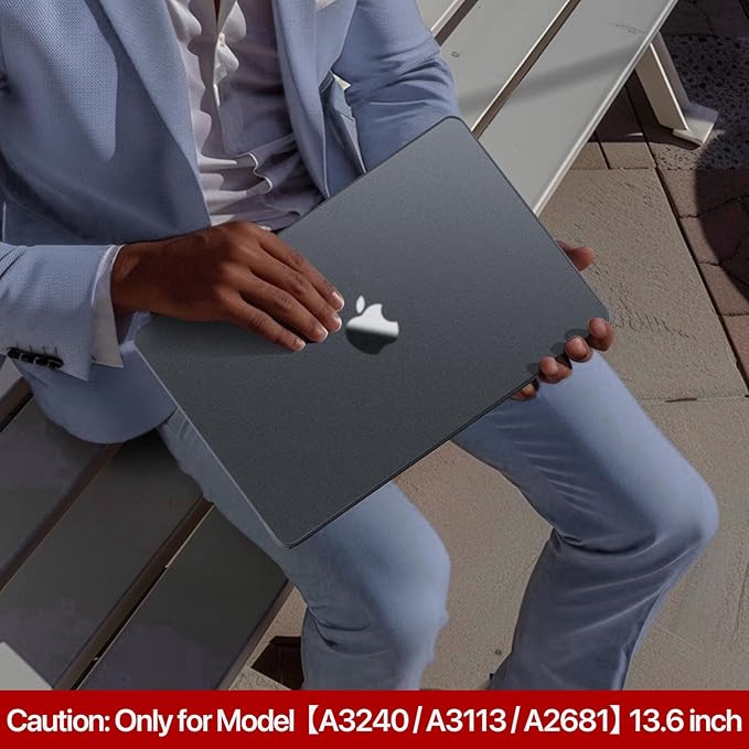 Soonjet Matte Case for MacBook Air 13/13.6-inch (M5/M4/M3/M2, 2022–2026 A3449 A3240 A3113 A2681), Lightweight | Scratch & Fingerprint Resistant | Closes Seamlessly | Ideal for Work, Travel & Study