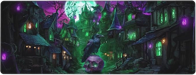 Halloween Mouse Pad Extended Large Gaming Mouse Pad XL Stitched Edges for Gamer Home Office 31.5 X 11.8 Inch