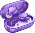 Lanteso True Wireless Bluetooth 5.4 Earbuds, 48H Playtime,Light Weight Headphones in Ear Buds Built in Mic Headset Premium Sound with Deep Bass,Clear Calls Earphones for Sports Workout Purple
