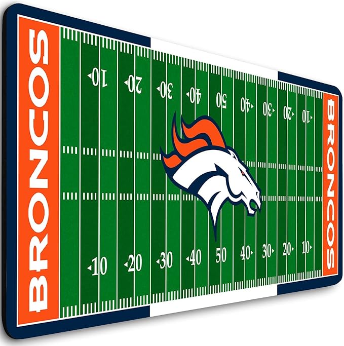 Large Gaming Mouse Pad, Mousepad with Non-Slip Rubber Base for Laptop Computer Desktop Keyboard,Football Fans Boy Husband Gift Orange Design Mat