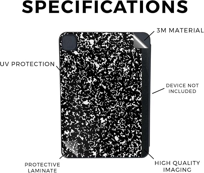 Skin Compatible with Apple Smart Folio for iPad Pro 11-inch (M4/M5) 2025 - Composition Book - Premium 3M Vinyl Protective Wrap Decal Cover | Crafted in The USA by MightySkins