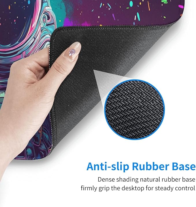 Astronaut Mouse Pad XL Large Mousepad Non Slip Rubber Base Desk Mat for Laptop Computer Gaming 31.5" X 12"