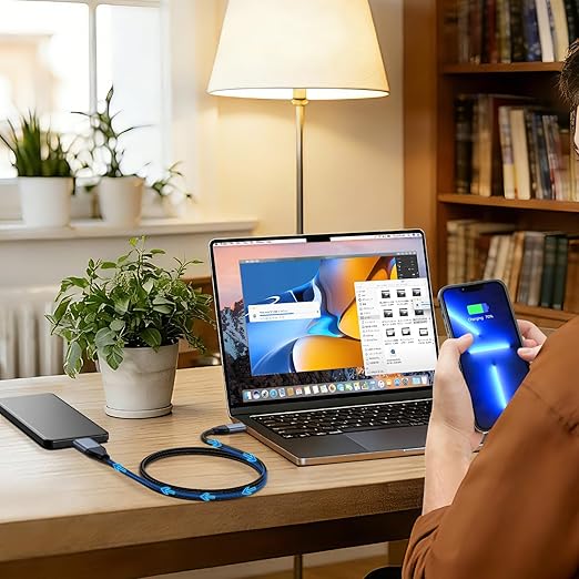USB 3.0 to USB C, 3ft /1m USB C Male to Micro USB 3.0 Sync Cord, Nylon Braided Data Wire for Samsung, My Passport and More External Hard Drive