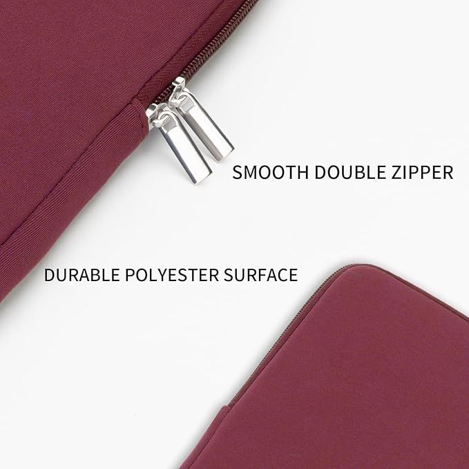 RAINYEAR 11-11.6 Inch Laptop Sleeve Protective Case Soft Lining Carrying Bag Compatible with MacBook Neo A18 11.6" MacBook Air for 11" Notebook Computer Tablet Chromebook (Red, Upgraded Version)