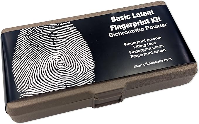 Crime Scene Basic Latent Fingerprint Kit, Bichromatic Grey Powder