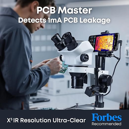 Thermal Master P3, Thermal Camera for iOS & Android, Manual Focus Infrared Camera, 512×384 X³ IR Resolution, -4℉ to 1112℉ Temp Range Thermal Imager, PCB Inspection