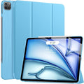 Soke Case for iPad Air 13 Inch (M3/M2) 2025/2024,iPad Pro 12.9 2022 2021(6th 5th Generation) - [Slim Trifold Stand + Auto Wake/Sleep],Protective Hard PC Back Cover (Blue)