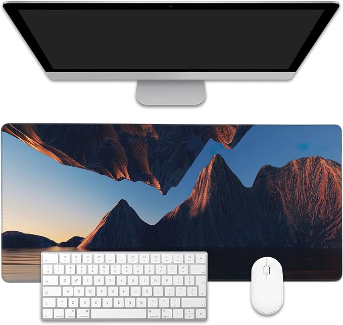 Fantasy Landscape Large Gaming Mouse Pad,Waterproof Desk Mat for Desktop,Non-Slip Rubber Base Mousepad with Stitched Edges for Laptop Office and Home 35.4X15.7 Inch