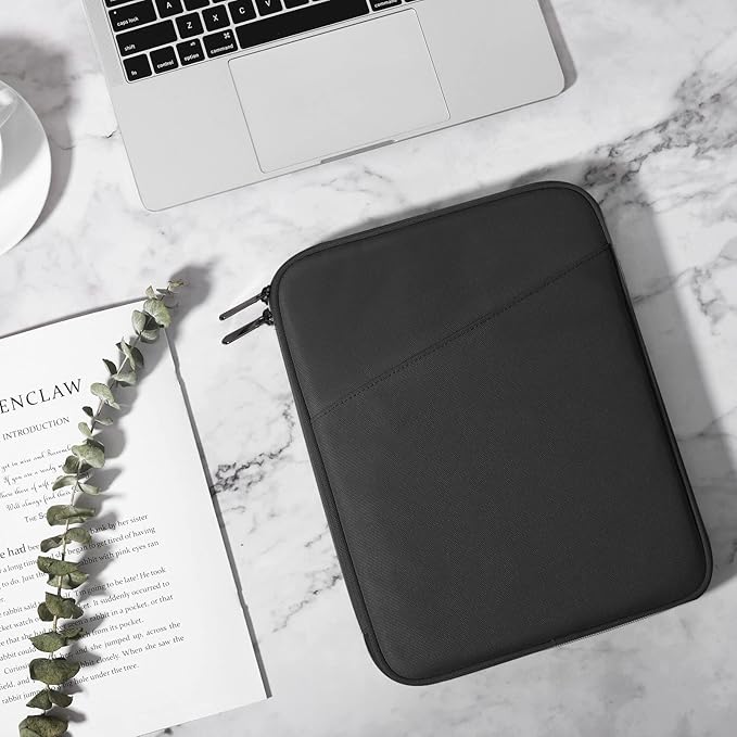 TiMOVO 9-11" Tablet Sleeve Bag for iPad 11-inch A16 2025, iPad 10.9"/10.2"| Air 11 Inch/5th/4th Gen. 10.9", Galaxy Tab A9+/A11Plus 11", Protective Bag with Pocket, Black