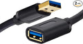 Tan QY USB 3.0 Extension Cable 1.5Ft, USB 3.0 High Speed Extender Cord Type A Male to A Female for PlayStation, Xbox, USB Flash Drive, Hard Drive, Card Reader,Scanner,Printer,Keyboard (1.5Ft-2Pack)