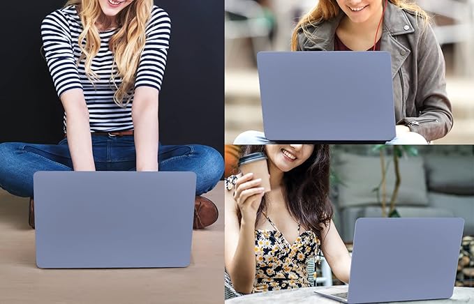 CISSOOK Compatible with MacBook Air 13 inch Case 2021 2020 2019 2018 Release Model M1 A2337 A2179 A1932, Matte Hard Case Cover for MacBook Air 13 inch with Retina Display and Touch ID - Lavender Gray