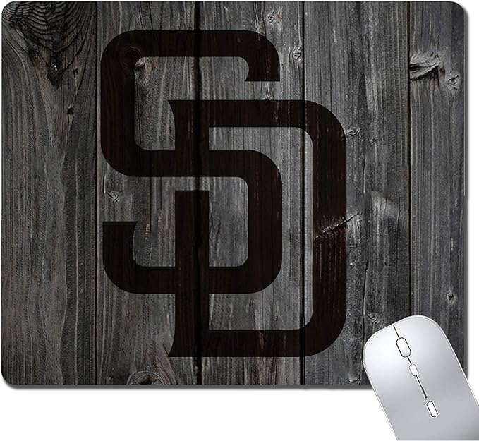 Wood Grain Design Sports Mouse Pad, Non-Slip Rubber Base Mousepad for Computers Laptop, Gaming Mouse Pads for Desk Office Supplies