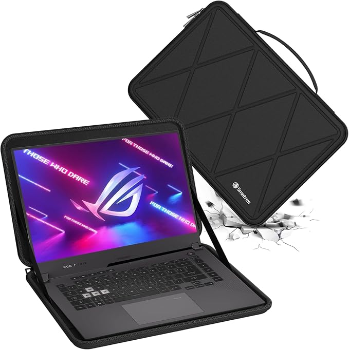 Smatree Hard EVA Protective Sleeve Case Compatible for 15.6 inch ASUS ROG Strix Scar 15 (2022) G533, for ASUS ROG Strix G15 2022 G513, 2021 ROG Strix Scar 15, Acer Predator Triton 16 Slim Bag (X8287)
