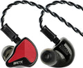 Linsoul ZiiGaat x Fresh Reviews Arete II IEM,2nd Gen 1DD+4BA Hybrid in Ear Monitor,Wired HiFi Earbuds,Full CNC Aluminum Shell Earphone with Detachable Silver-Plated OFC Cable for Musician (Red)