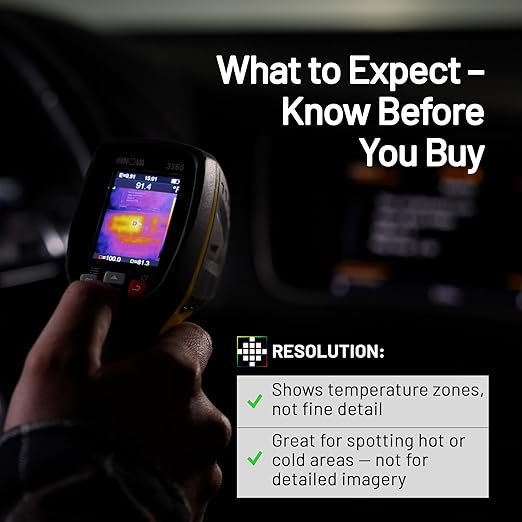 Innova 3360 Thermal Camera - Infrared Camera with Heat Vision - Identify Hot/Cold Spots -4° ~ 1112°F - Easy to Use Thermal Imager