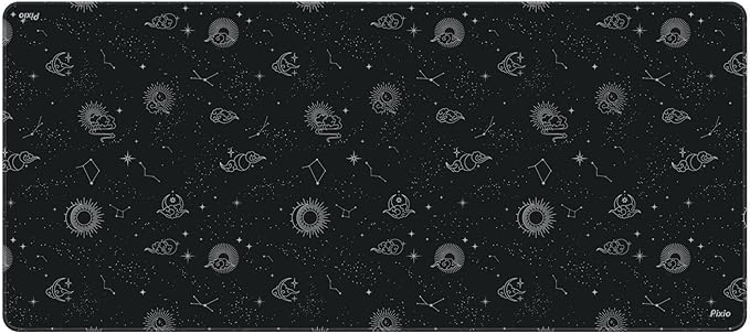 Pixio Mouse Pads - 36 x 16 inch XXL Celestial Black Multifunctional Large Desk Mats for Gaming, Office, Desktop Anti-Slip Waterproof Washable Computer Mouse Mat