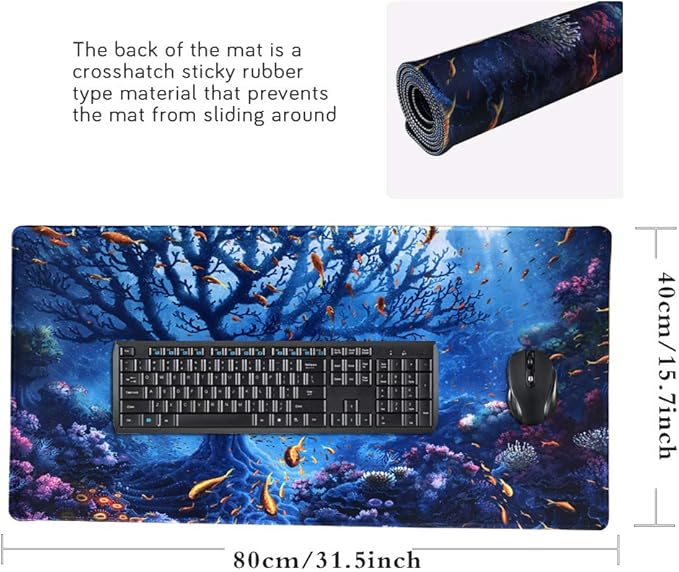 XXL Gaming Mouse Mat Extended & Extra Large Mouse Pad-80x40 haidi004