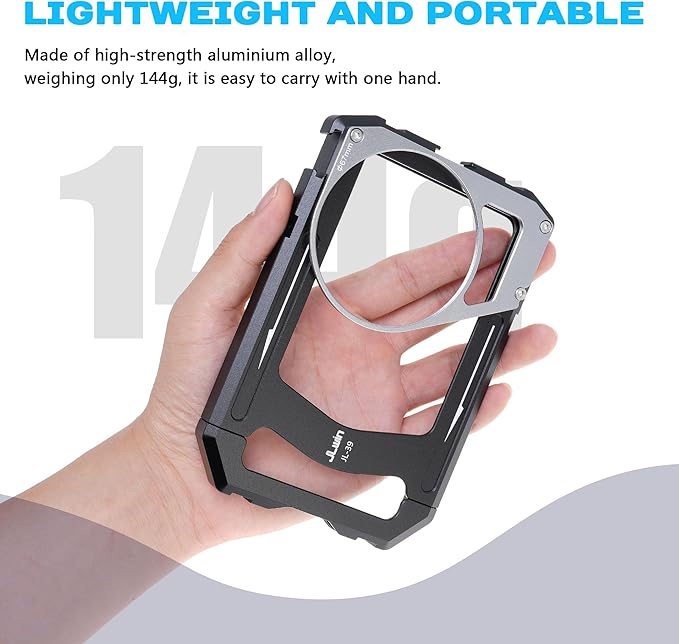 Universal Smartphone Cage Photo Video Stabilizer with Handles 67mm Filter Adapter for iPhone 17 16 15 14 for Samsung for Pixel and Other Android Phones for Phone Vlog Live Stream Video Recording