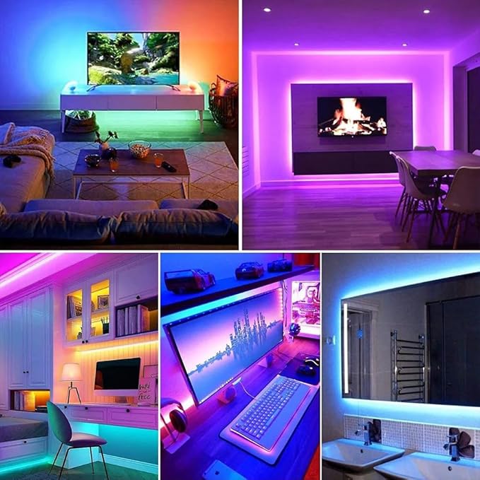 ZSLAIFU COB LED Strip Lights Multi-Colored Strip Light 3.28FT, 5V Dimmable LED Light Strip, Flexible USB LED Strip for Cabinet, TV Backlighting, Bedroom, Kitchen, Home DIY Lighting