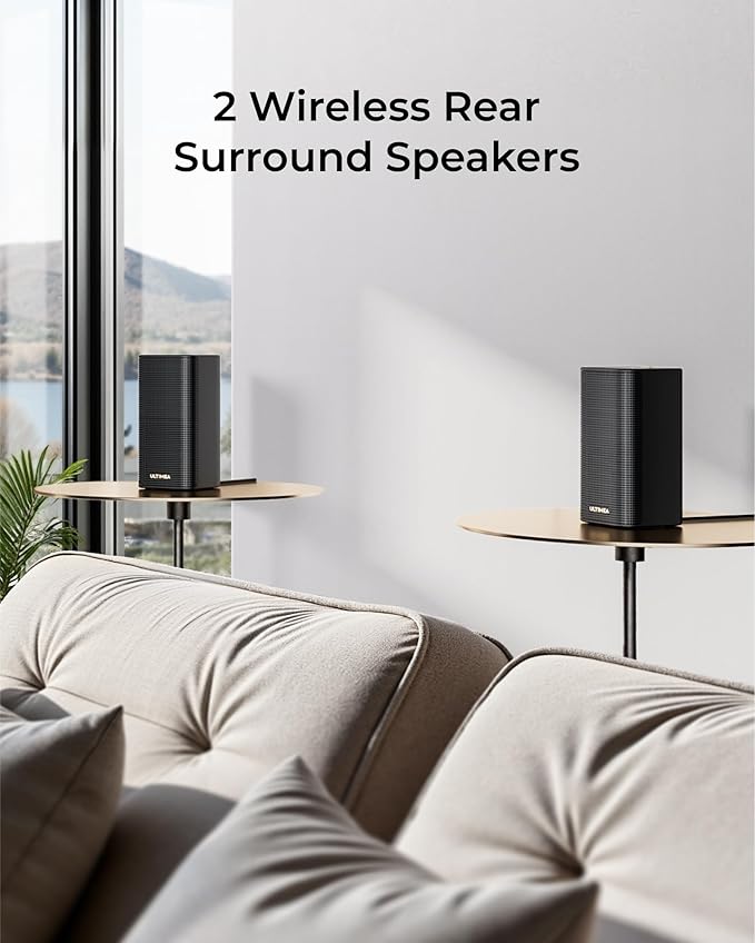 ULTIMEA Skywave X40 5.1.2ch Sound Bar for Smart TV w/Dolby Atmos, Wireless Surround Sound System for TV, 530W Soundbar with Wireless Subwoofer, GaN Amplifier, 4K HDR Pass-Through, HDMI eARC