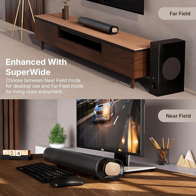 Creative Stage Pro - 2.1 Soundbar with Dolby Audio, HDMI, Bluetooth 5.3, USB Audio, for TV, PC and Mobile