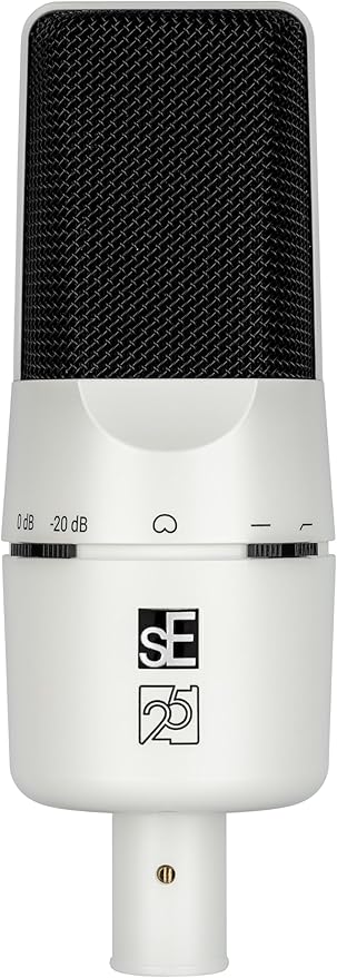 SE ELECTRONICS X1 A 2C Large Diaphragm Condenser Microphone with 100 Hz Filter & -20 dB Pad - XLR Condenser Mic for Singing & Instruments - Professional Studio Microphone for Recording (White)