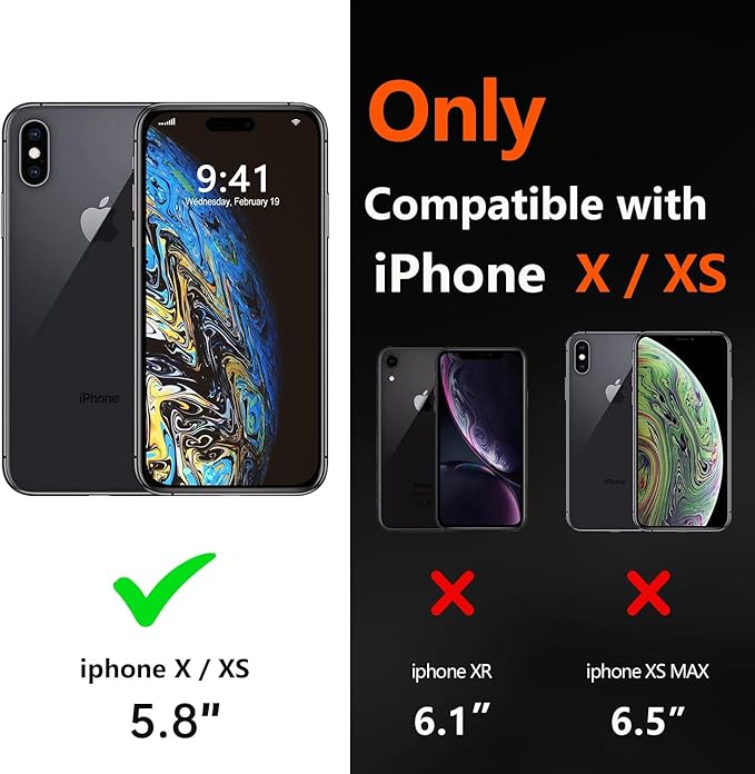 Diverbox for iPhone X Case/iPhone Xs Case [Shockproof] [Dropproof] [Tempered Glass Screen Protector ] Heavy Duty Protection Phone Case Cover for Apple iPhone X/XS (Teal)