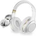 SENTRY OSH Over Ear Bluetooth Wireless Headphones, Active Noise Canceling -20dB Reduction, 22 Hour Battery Life, Control Buttons, Built in Microphone, USB C Charging and Carrying Case Included (White)