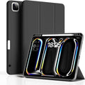 Case for iPad Pro 13 Inch Case (M5/M4) 2025/2024 with Pencil Holder | Slim Protective Trifold TPU Back | Support Apple Pencil Pro & USB-C Charging | Auto Wake/Sleep (Black)
