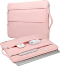Voova Laptop Sleeve Carrying Case 14 15 Inch Compatible with MacBook Air 15 M2/M3/M4 2022-2025, MacBook Pro 15, Hp Chromebook 14, Waterproof Slim Computer Cover Bag,Sakura Pink