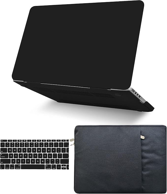 KECC Compatible with MacBook Pro 16 inch Case 2025 2024 2023 2022 2021 Release M4 M3 M2 M1 A3403 A3186 A2991 A2780 A2485 Protective Plastic Hard Shell + Keyboard Cover + Sleeve, Matte Black