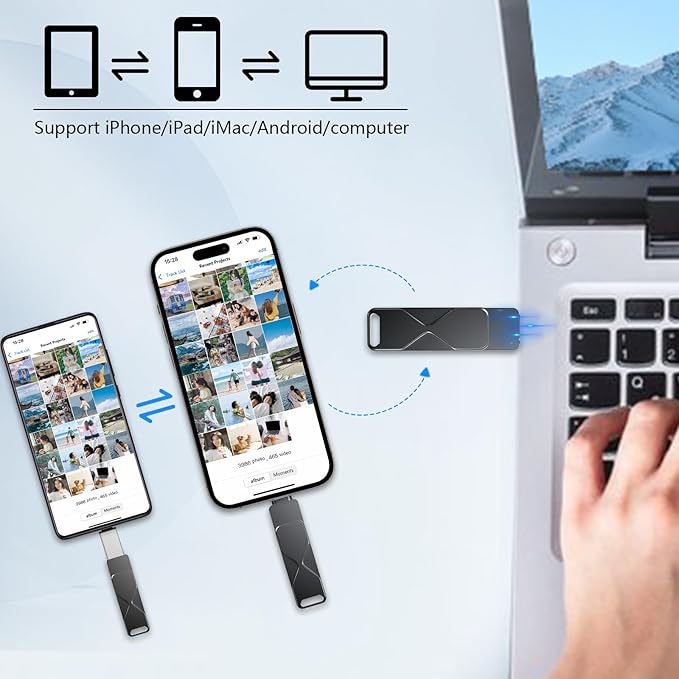 256GB USB Flash Drive High-Speed Thumb Drive- Portable Jump Drive for Data Storage, Backup, and File Transfer for PC Laptop Desktop (Black, 256)