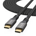 USB C 3.2 Gen 2 Cable 10ft, 4K@60Hz/ 20Gbps/ 100W Type C Video Display Monitor Cord, USBC High Speed Data Transfer/Fast Charging for Monitor HDTV Laptop Docking Station and More