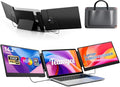 Teamgee 14.2" Laptop Screen Extender, FHD 1080P IPS Portable Monitor for Laptop, Triple Screen Monitor Extender Compatible with 13"-17" Laptops, HDMI/USB-A/C Plug-Play for Windows, Mac, Android