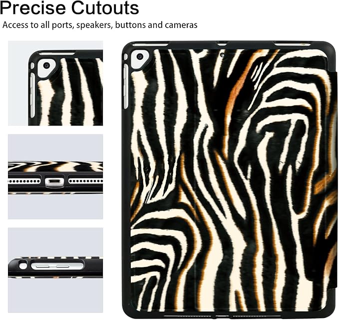Vimorco for iPad 6th/5th Generation Case 2018/2017, for iPad Air 2/Air Case 2014/2013, for iPad Cases 6th/5th Gen 9.7-inch Pencil Holder/4 Viewing Stands/Typing Stand/Slim,Leopard Zebra
